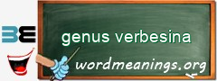 WordMeaning blackboard for genus verbesina